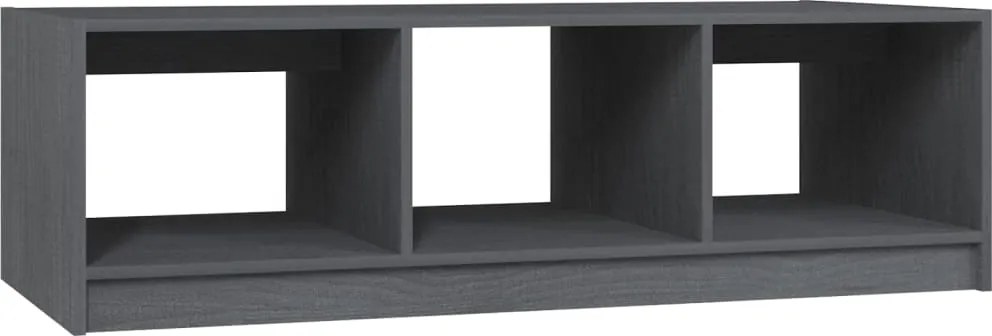 vidaXL Măsuță de cafea, gri, 110x50x34 cm, lemn masiv de pin