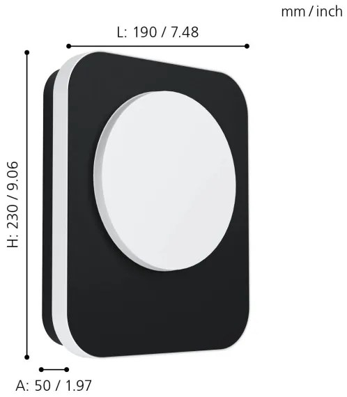 Aplică LED de exterior MADRIZ LED/9W/230V IP44 Eglo 99583