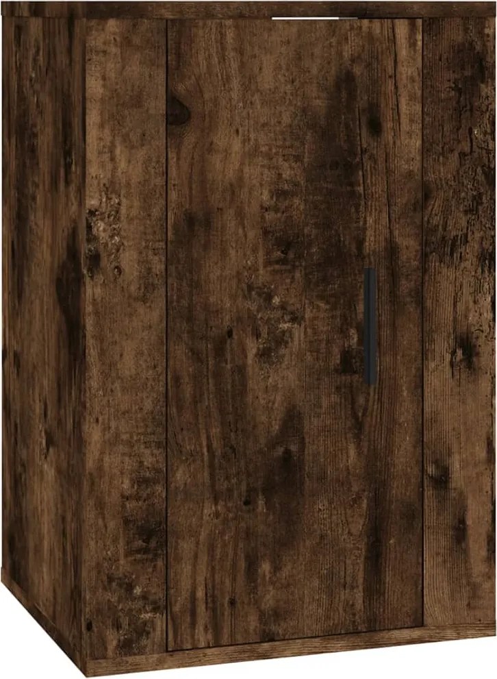 vidaXL Dulap TV montat pe perete, stejar fumuriu, 40x34,5x60 cm