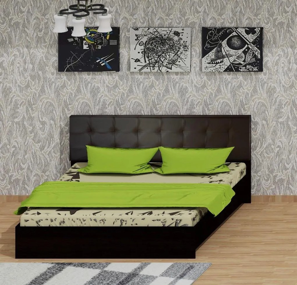 Pat tapitat Luiza TM, culoare magia (wenge) / maro, 160 x 200 cm