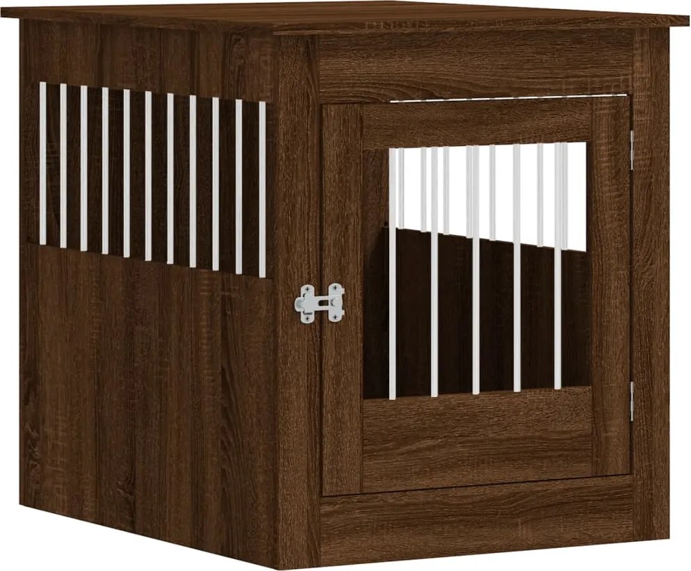 vidaXL Ladă pentru câini, stejar maro, 64,5x80x71 cm, lemn compozit