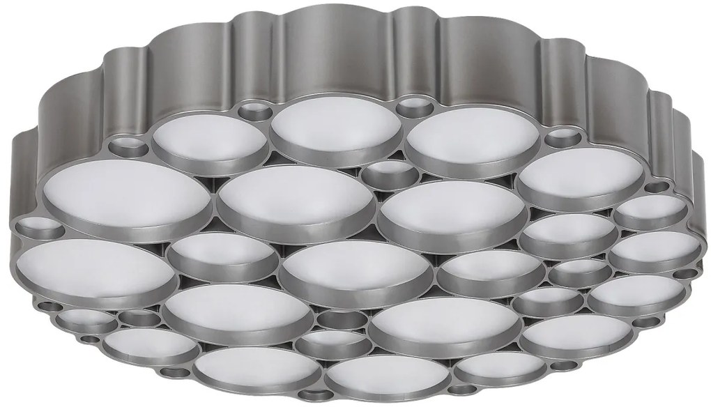 Lustra LED aplicata stil modern Andela 50cm argintie