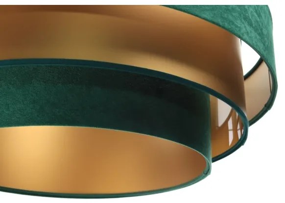 Lustr TRINITI 1xE27/60W/230V verde/auriu pe cablu