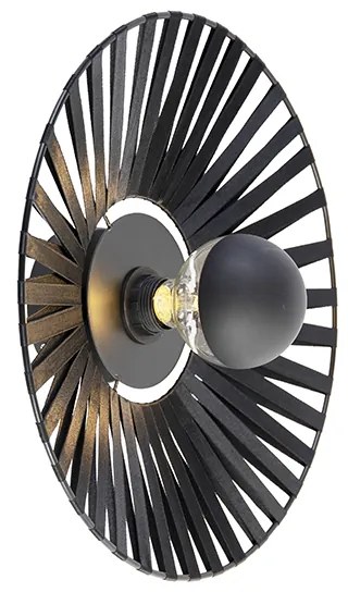Aplică rustică neagră 40 cm - Leia