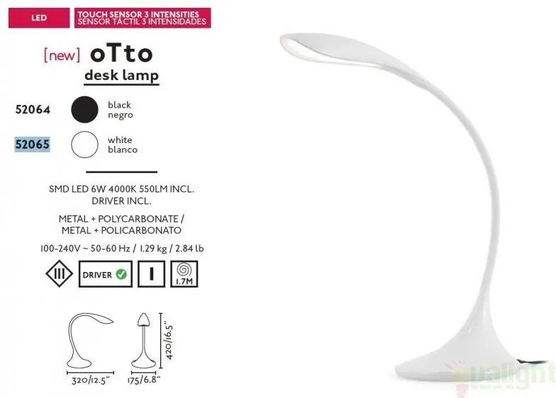 Lampa de birou moderna cu iluminat LED,Touch Dimmer system, OTTO 52065