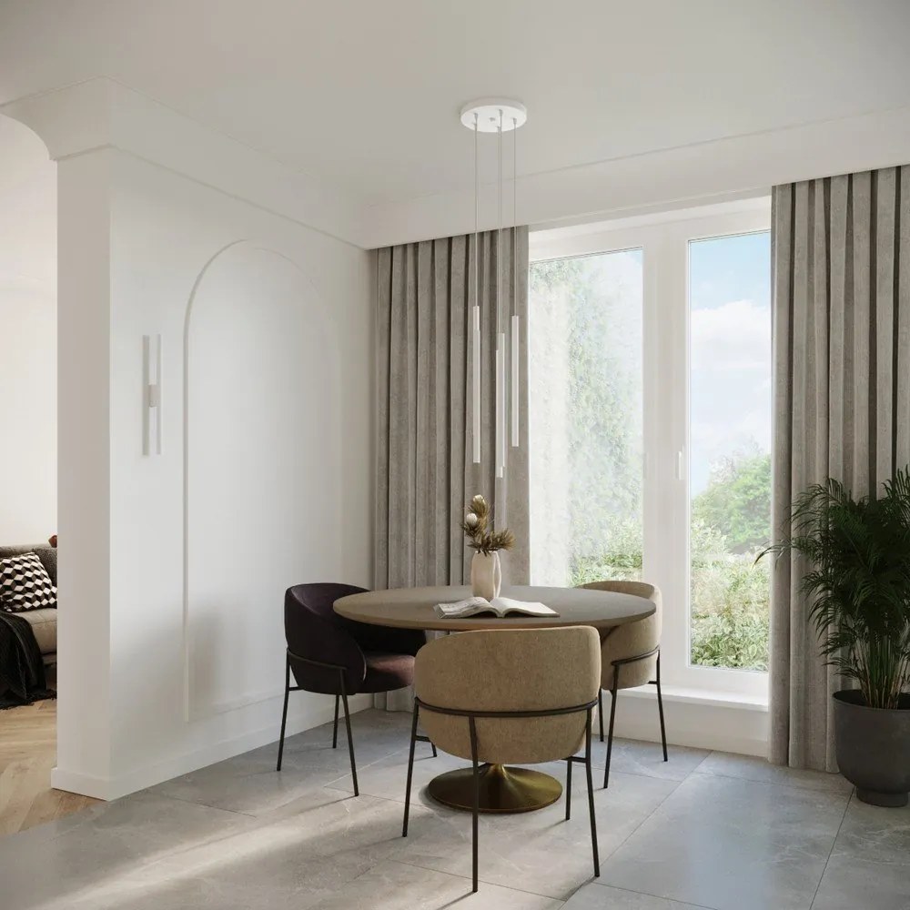 Lustră albă din metal ø 25 cm Fideus – Sollux