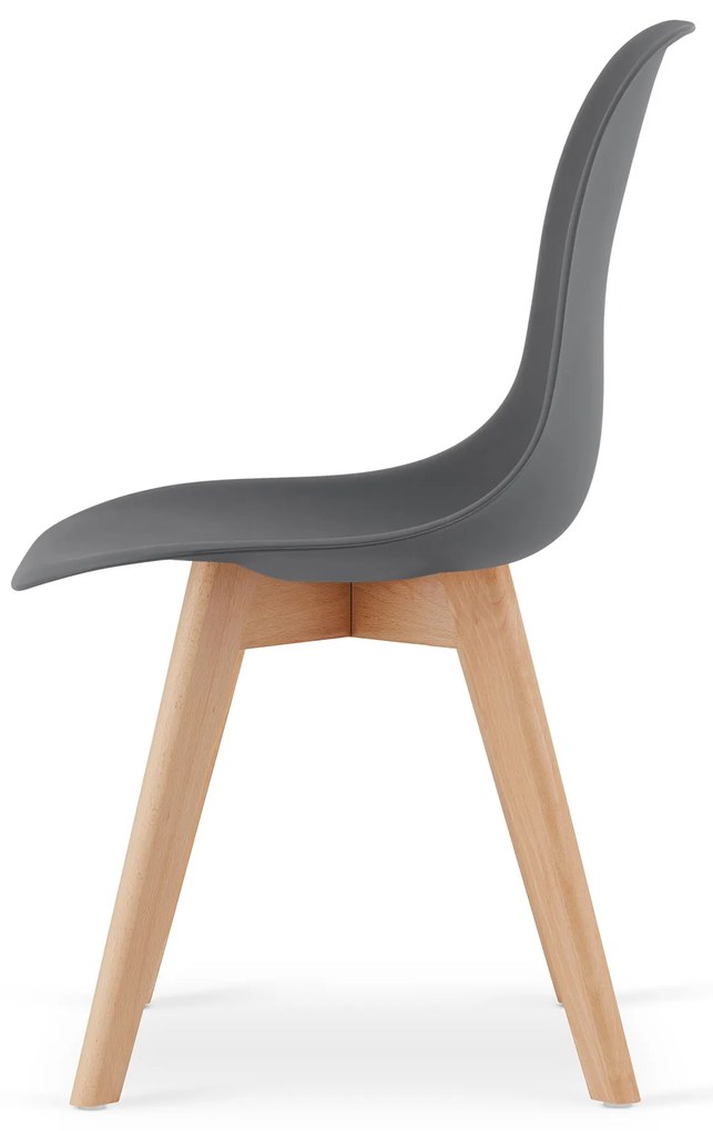 Scaun KITO gri inchis cu picioare din fag