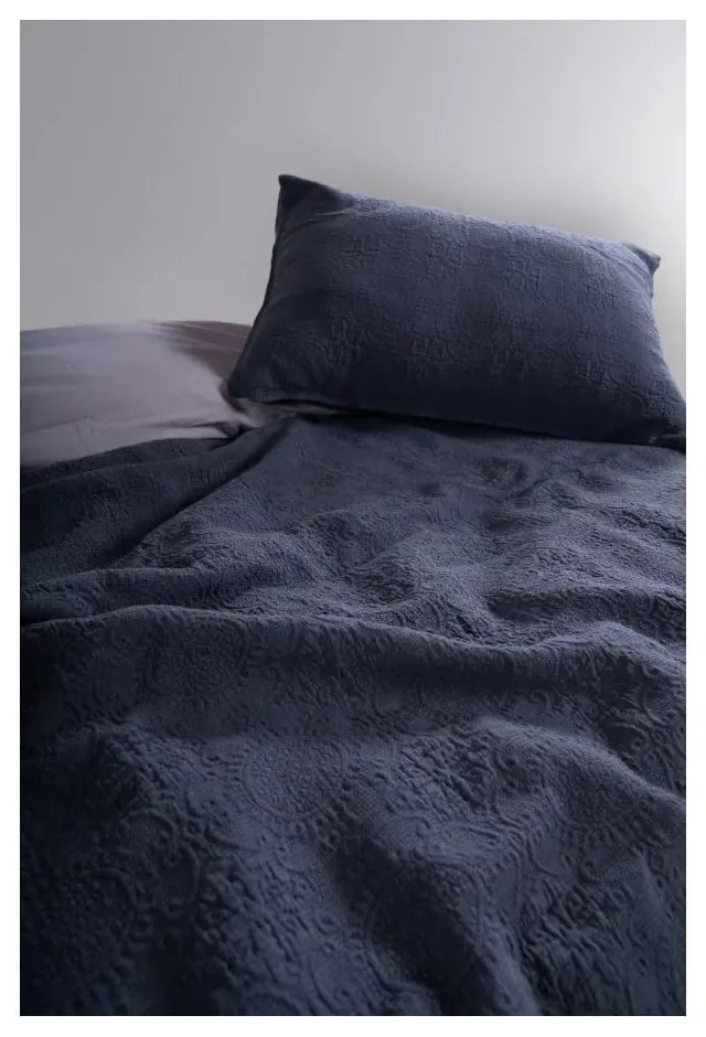 Set cuvertură și față de pernă gri închis din jacquard 180x240 cm Jacquard – Mila Home Luxury