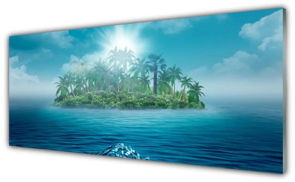Tablouri acrilice Insula Mare Peisaj albastru
