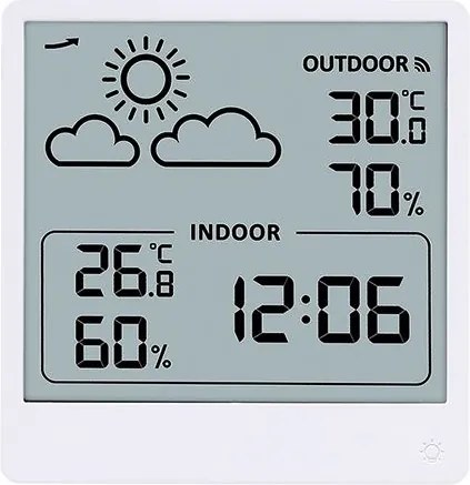 Termometru digital Solight TE48W - alimentare 5V/2xAAA + 2xAAA, alb