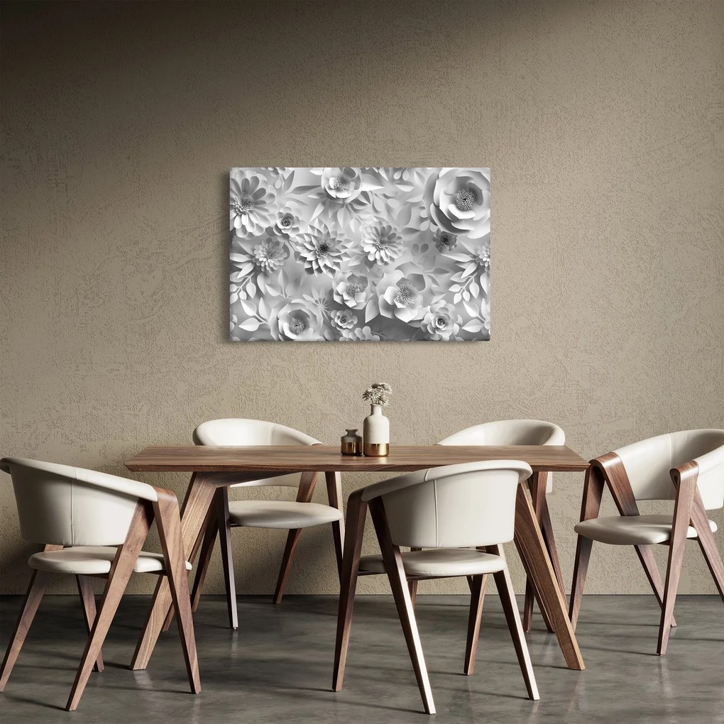 Tablou - Flori albe (90x60 cm)