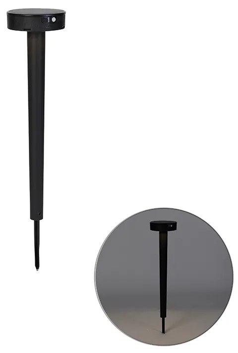 Spot de design cu vârf negru inclusiv LED și dimmer IP55 solar - Fiorina