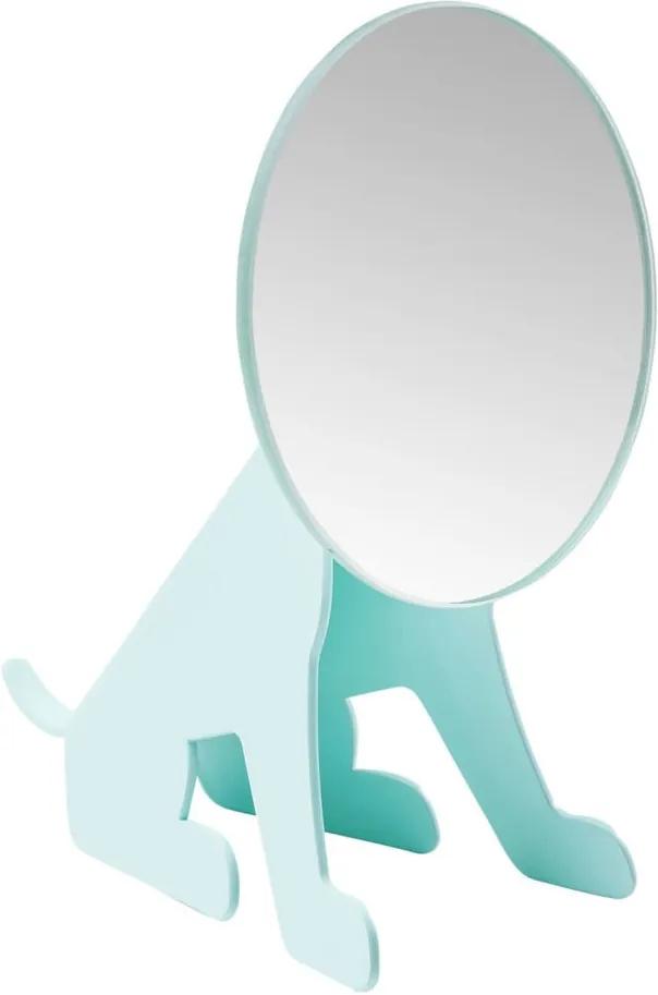 Oglindă pentru masă Kare Design Dog, albastru mentă