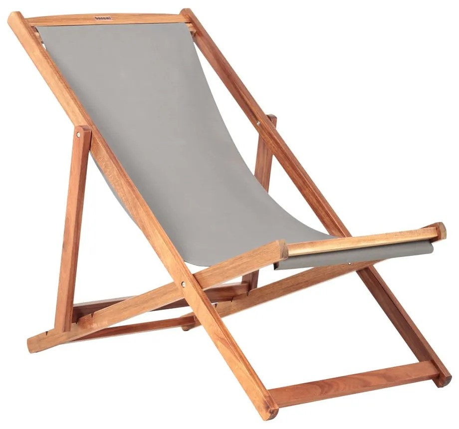 Șezlong de grădină gri/în culoare naturală din lemn masiv Dionysus – Bonami Essentials