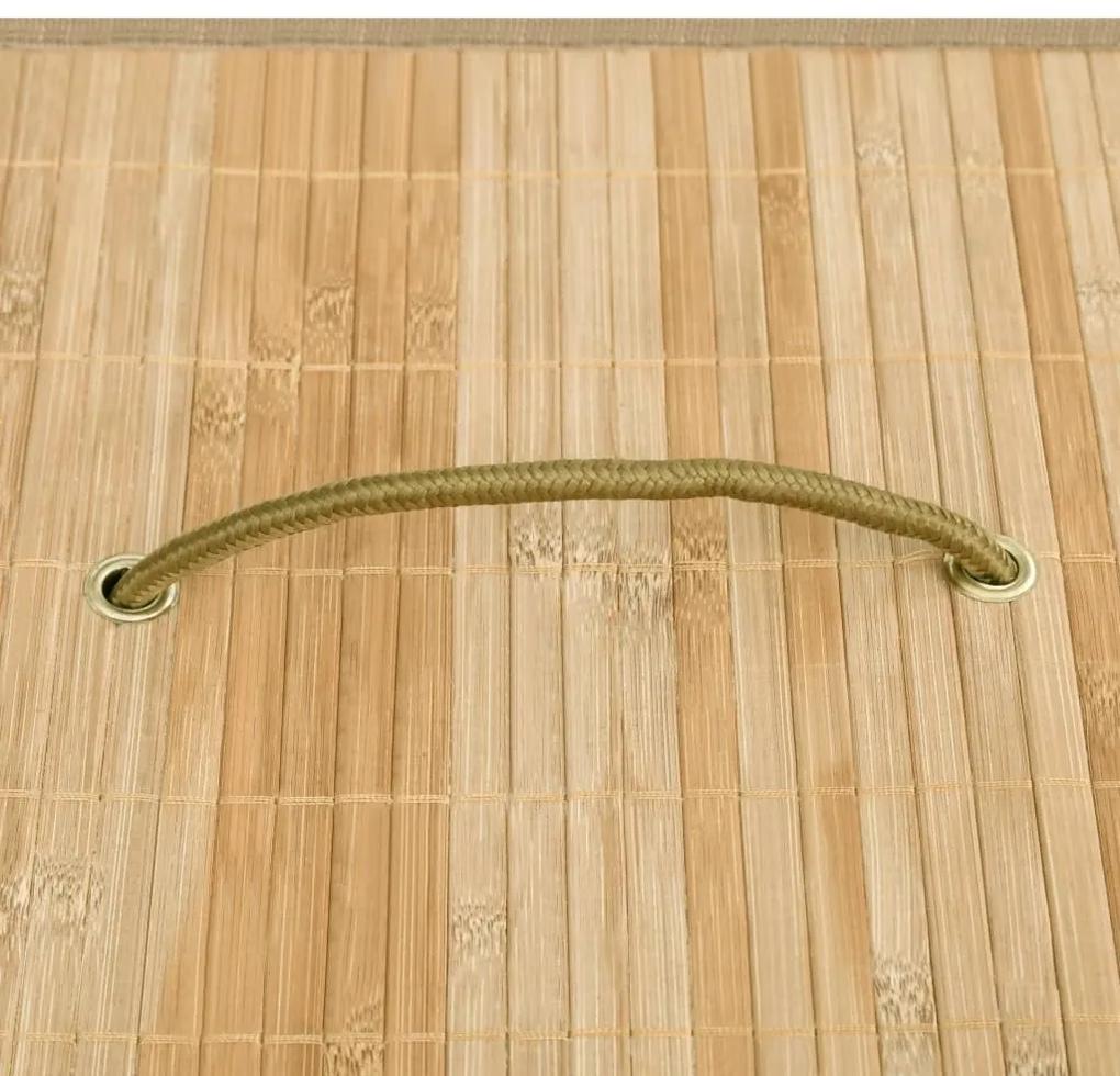 Cos de rufe din bambus, 72 L 1, Maro deschis, 40 x 30 x 60 cm