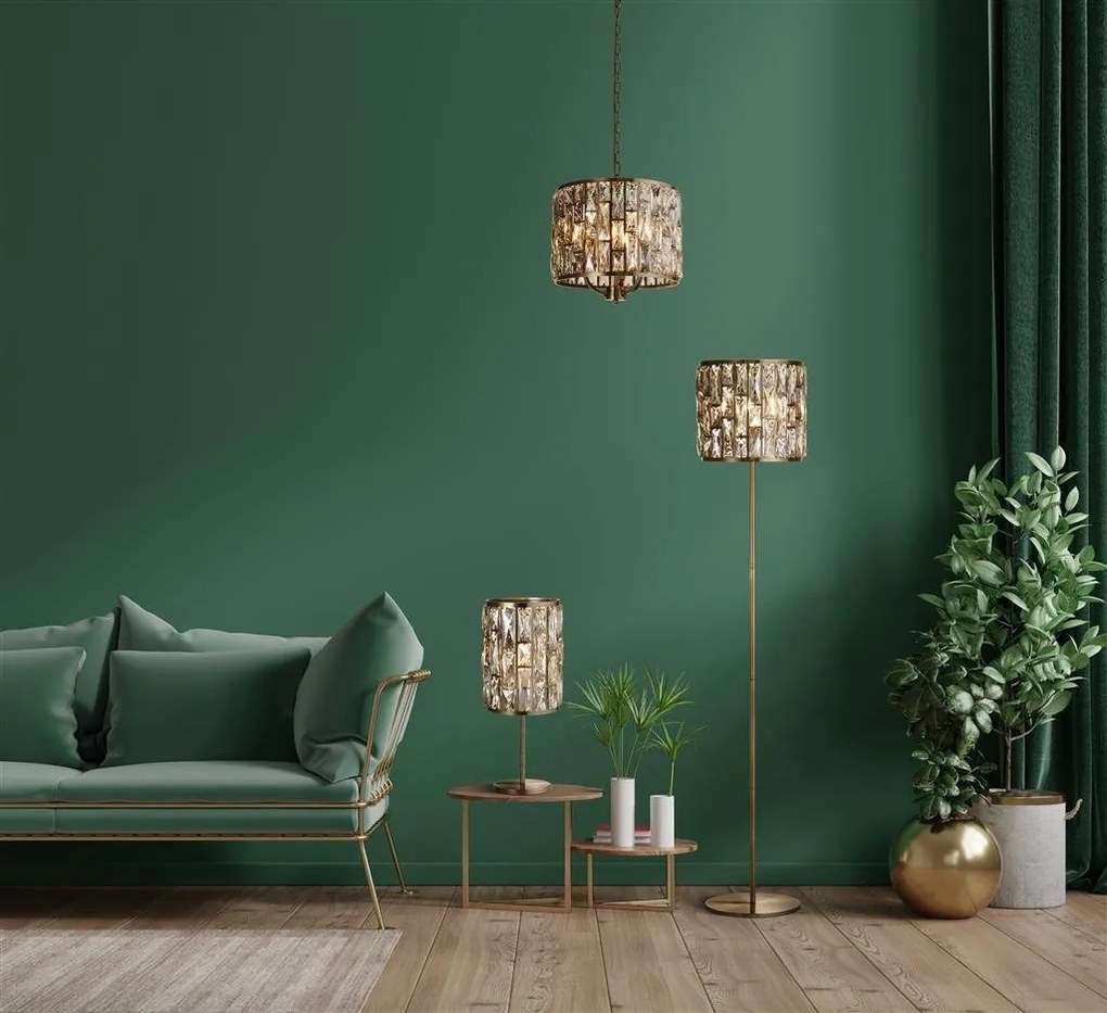Veioza, Lampa de masa design modern Bijou alama antic/ champagne