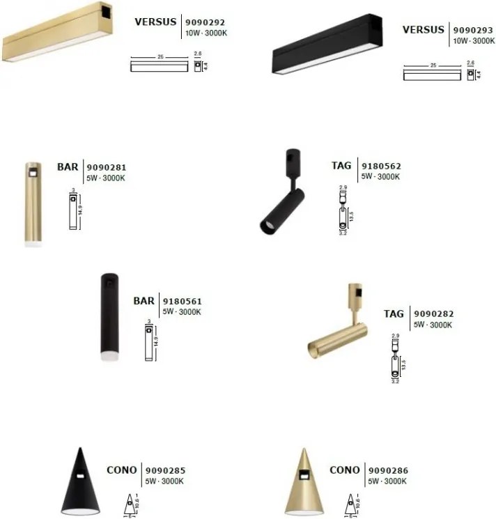 Sistem tubular magnetic-decorativ CRON, negru NVL-9028311