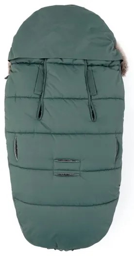 PETITE&MARS - Set sac 4 în 1 COMFY pentru copii + mănuși tip mufă pentru cărucior FURRY Khaki