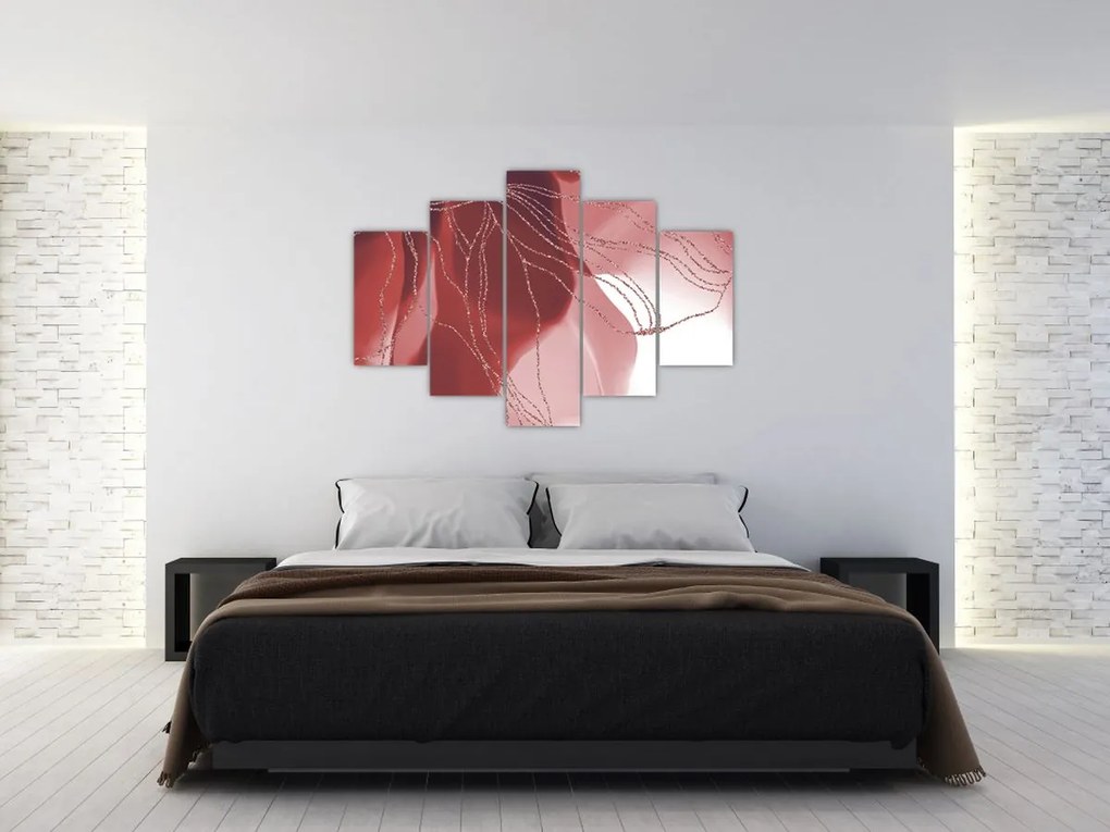 Tablou - Floare abstractă roșie N⁰1 (150x105 cm)