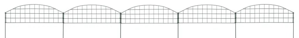 vidaXL Set gard de grădină arcuit, verde, 77,3 x 26 cm