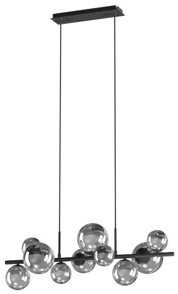 ONLI - Lustră cu cablu PALOMA 10xG9/3W/230V negru/fumuriu