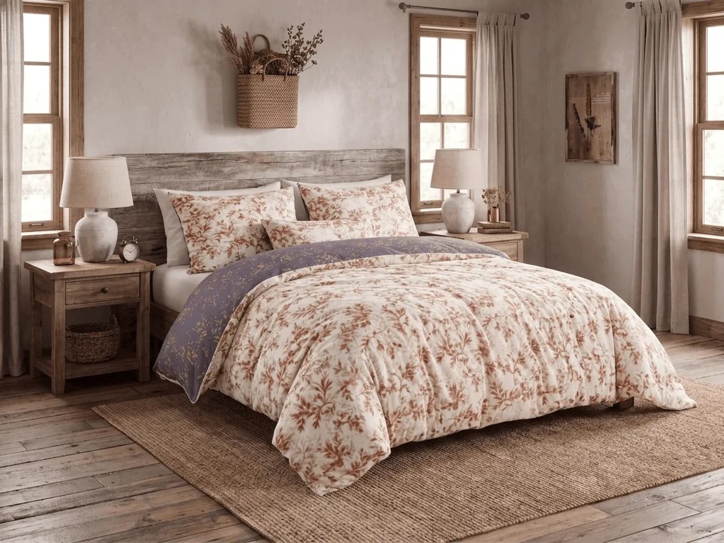 Lenjerie cocolino DUO SENSE SYLVENA colorata microplus/flanel Dimensiune lenjerie de pat: 70 x 90 cm | 140 x 200 cm