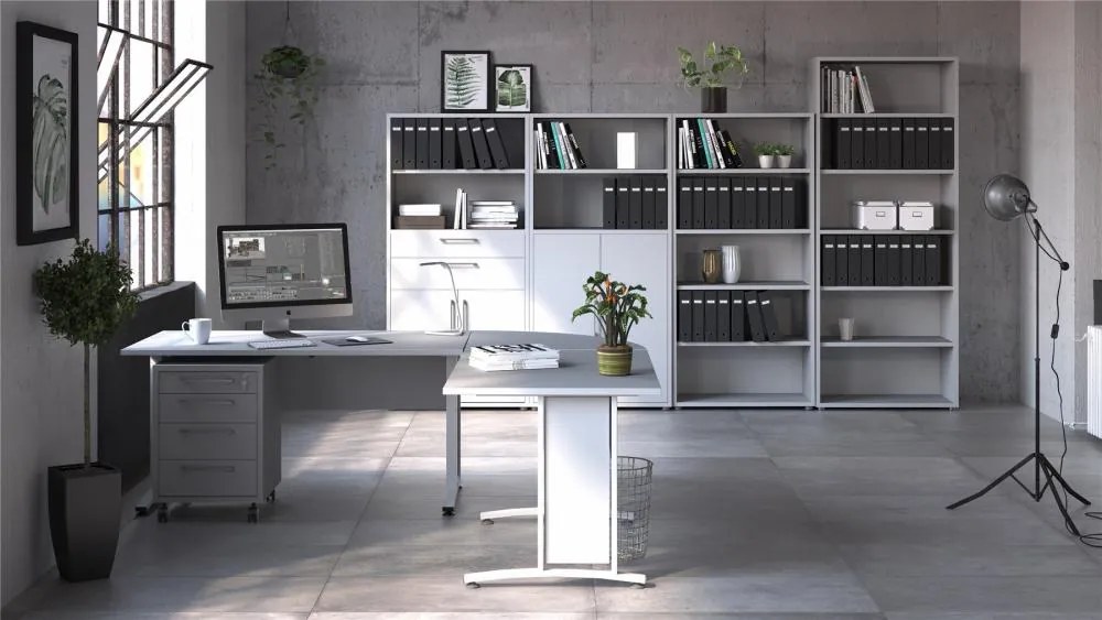 Birou alb PRIMA OFFICE fara sertar 80400