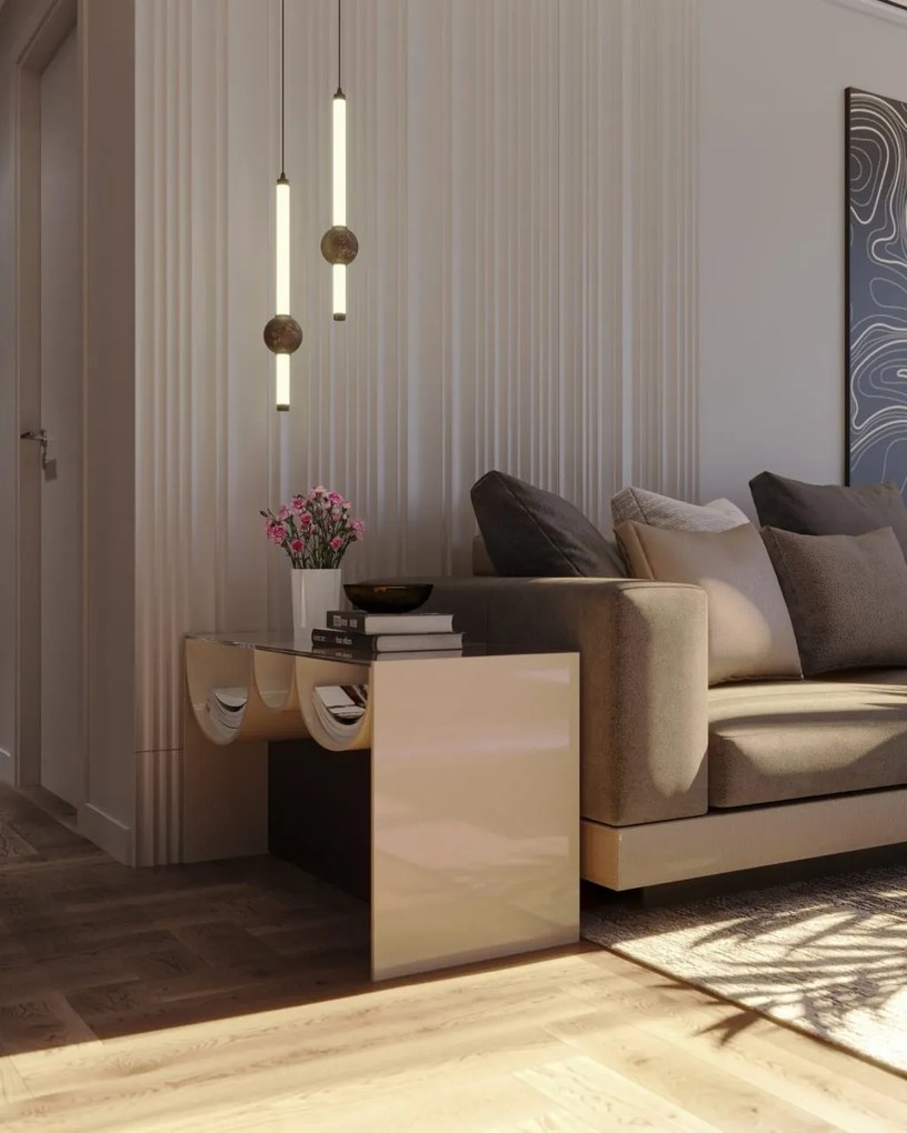 Pendul LED modern, Travertin, Verdes