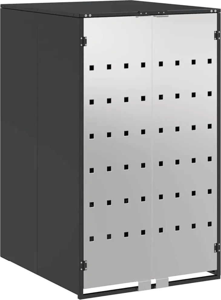 vidaXL Depozit pentru coșuri cu capac cu mecanism pe gaz pentru coș de 240L