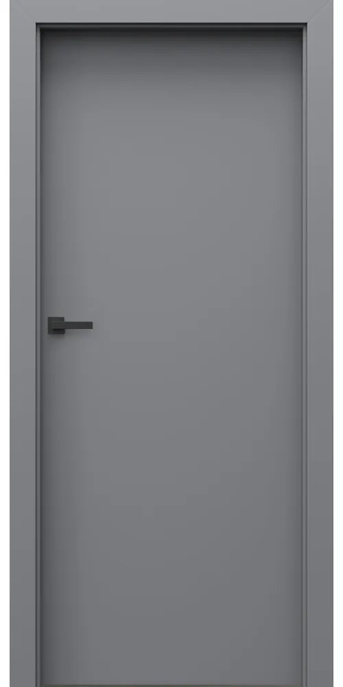 Usa de interior PORTA UNI COLOR MODERN cu toc reglabil - Model 1.1 Gri Platinum Mat, 95-140 mm - 100% Rezistent la Apa