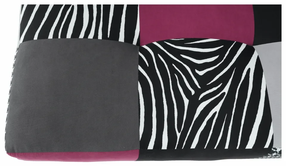 Canapea, textil roz/gri/neagră, ALABAMA