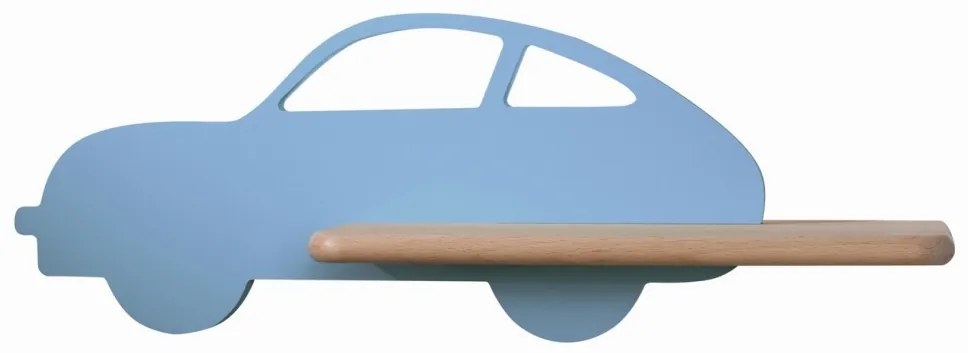 Aplică LED cu raft pentru copii CAR LED/5W/230V albastru/lemn