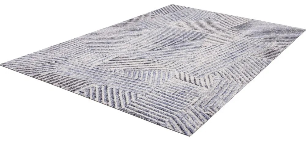 Covor albastru deschis din lână 200x300 cm Strokes – Agnella