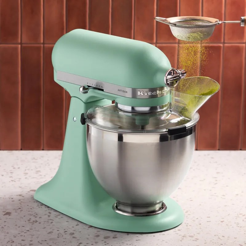 Mixer planetar KitchenAid Artisan Spearmint – Culoarea anului 2026, Model 5KSM195PSESD, 300 W, 4,7 l, Menta