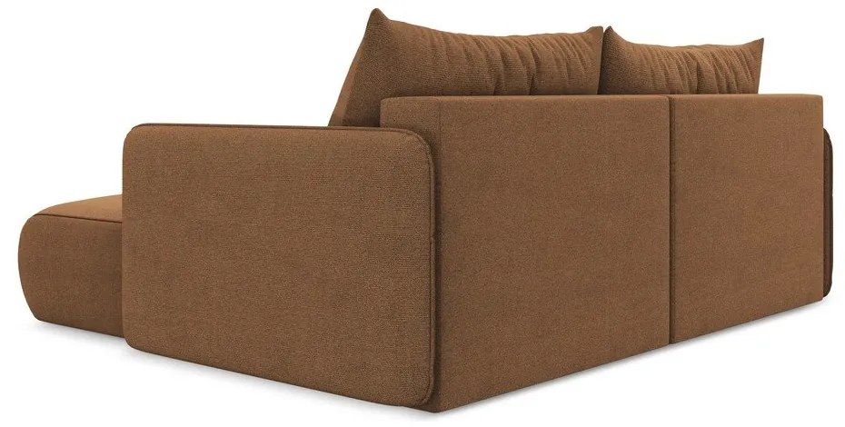 Colțar portocaliu extensibil/cu spațiu de depozitare (cu colț pe partea dreaptă) Nanea – Makamii