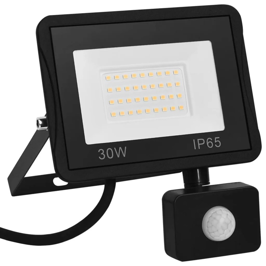 Proiector LED cu senzor, 30 W, alb cald Alb cald, 30 w, 1, 30 w