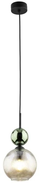 Pendul pe cablu SOPHIA 1xE14/10W/230V negru/verde/bej fumuriu