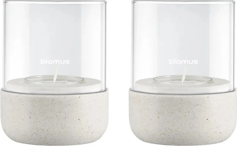 Sfeșnice pentru lumânări pastilă 2 buc. din sticlă Calma – Blomus