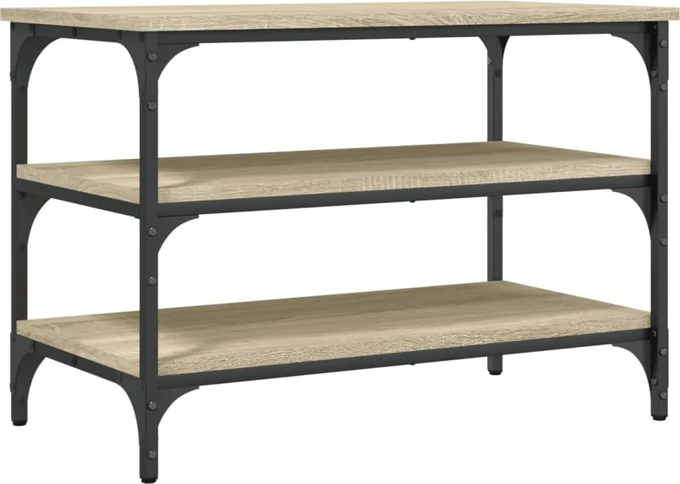 vidaXL Bancă de pantofi, stejar sonoma, 70x38,5x49 cm, lemn prelucrat