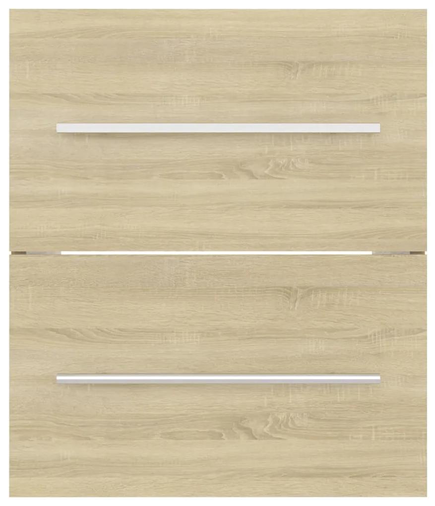 Dulap de chiuveta, stejar Sonoma, 41x38,5x48 cm, PAL Stejar sonoma, fara oglinda, 1