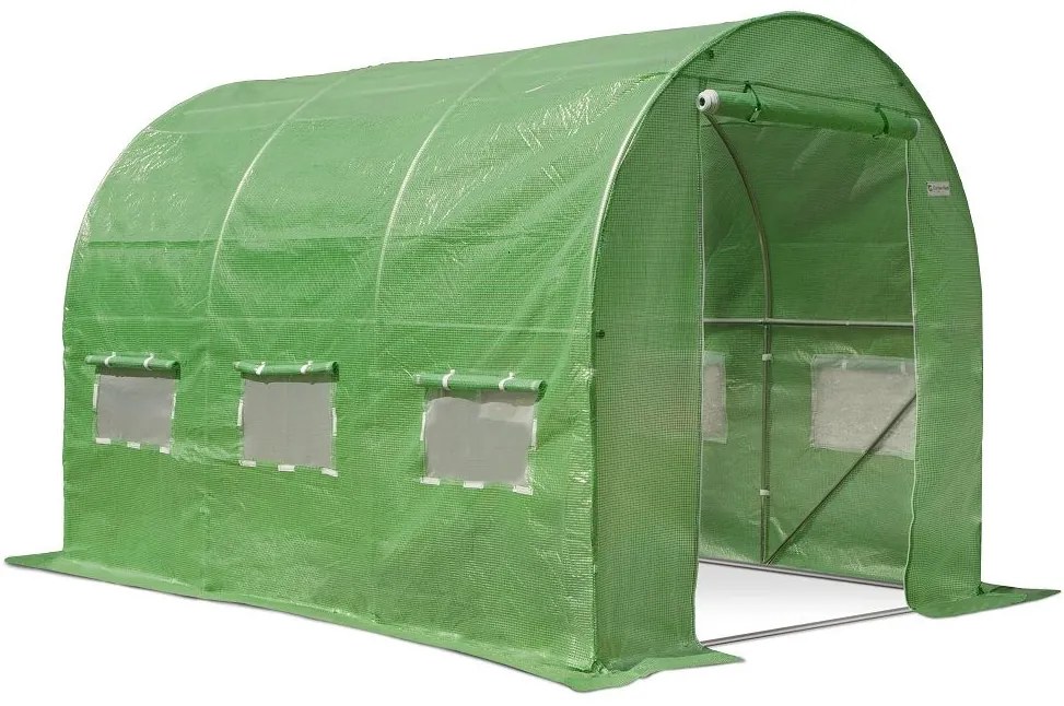 Seră de tip tunel cu folie multisezon 2x4,5m verde Garden Point