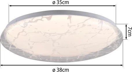JUST LIGHT. 14008-16 - Plafonieră LED dimerizabilă ART PLAFO LED/20W/230V albă + telecomandă