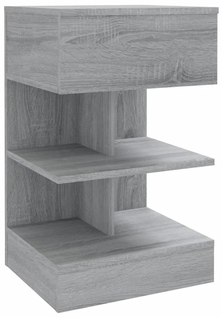 816043 vidaXL Noptieră, gri sonoma, 40x35x65 cm, lemn prelucrat