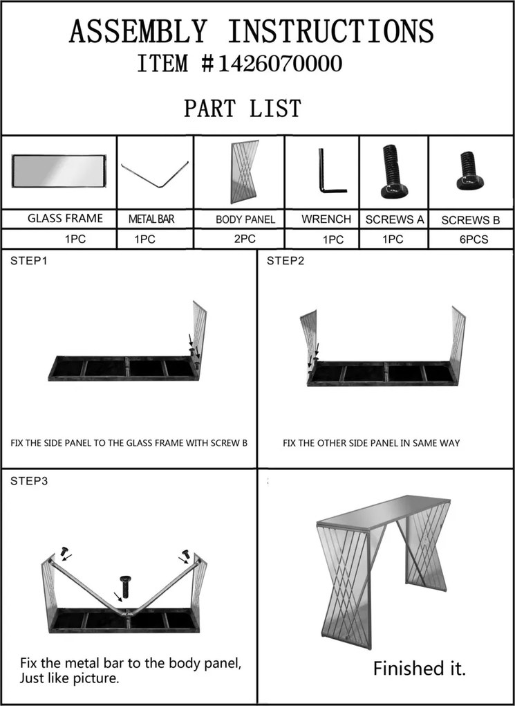 Consola Easy, Mauro Ferretti, 120x40x80 cm, fier, auriu