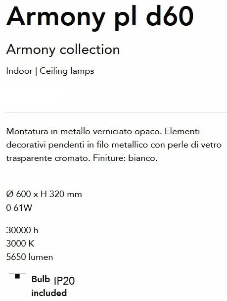 Lustra LED design elegant Armony pl d60