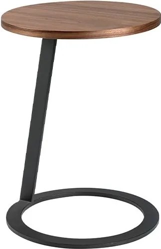 Masuta laterala moderna design LUX Wood and Black, 38cm