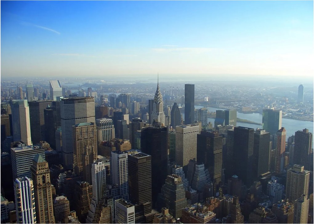 Tablou pe sticlă - Manhattan de zi (70x50 cm)