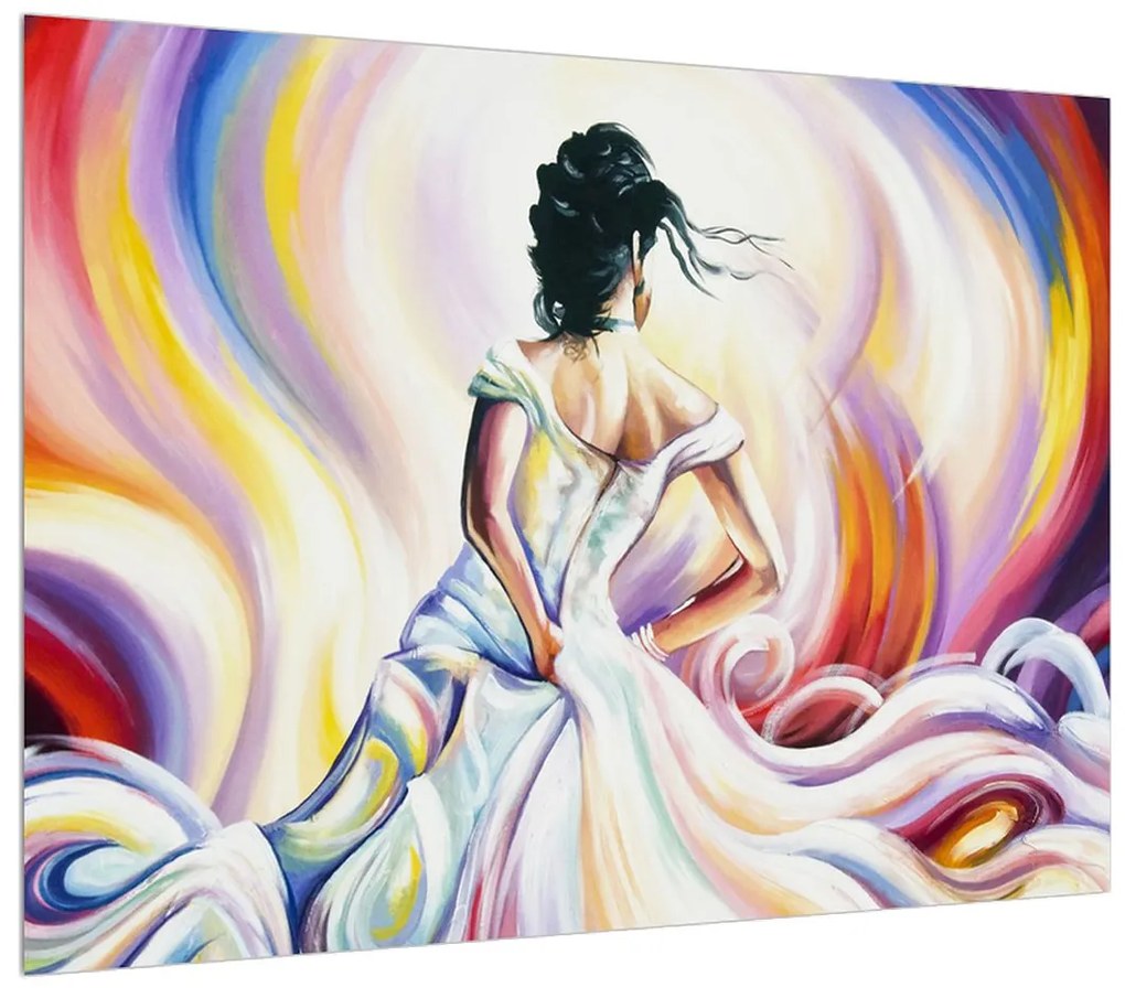 Tablou cu dansatoare în rochie (70x50 cm), în 40 de alte dimensiuni noi