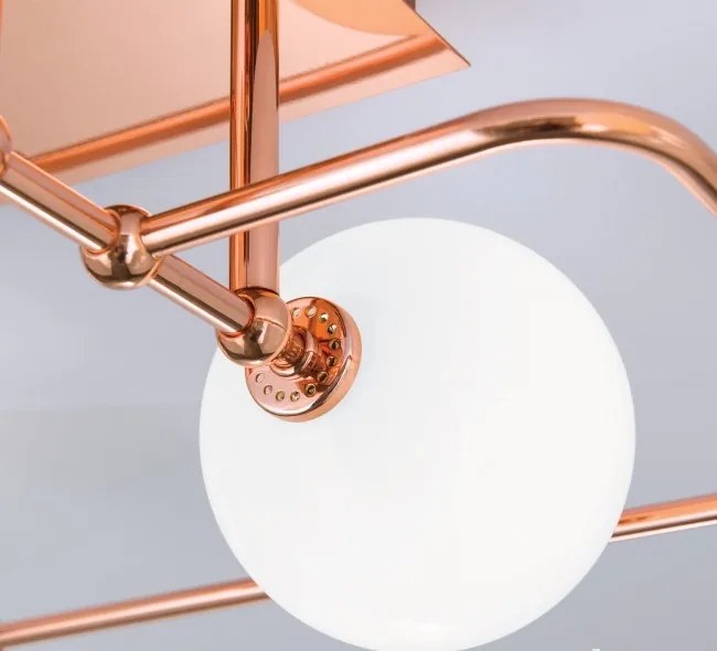 Plafoniera, Lustra aplicata tavan design modern PIPES, copper