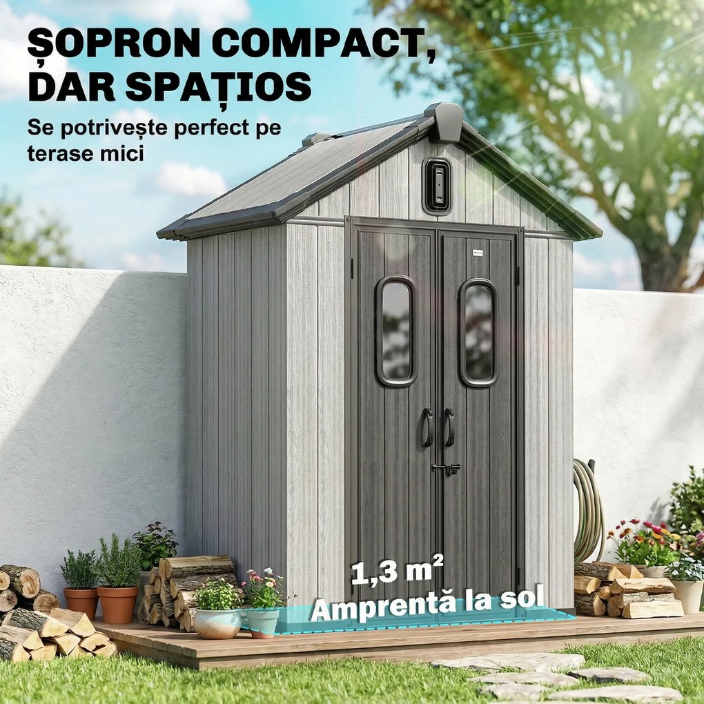 Outsunny metal 2 3, magazie căsuță dulap depozitare cutie | Aosom Romania